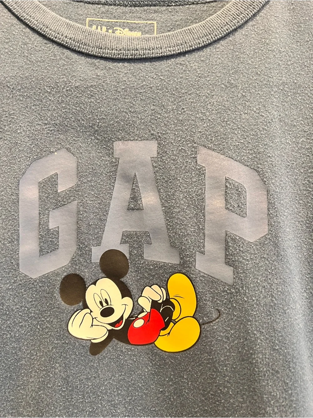 Gap x Disney Mickey Mouse Blue T Shirt Kids XXL 14-16 Fits Adult XS Small Cotton